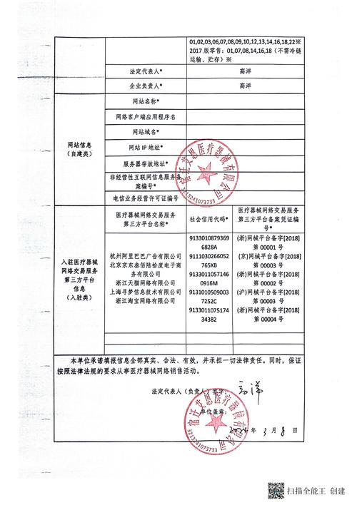 宿迁艾恩医疗器械 网络销售备案与互联网信息服务双合规公示